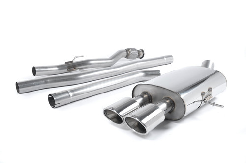 Milltek non-resonated cat-back exhaust with twin oval tips for Mini Cooper S Coupe R58