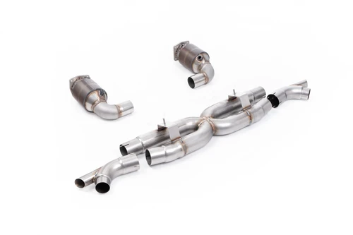 Milltek full X pipe race exhaust system for Porsche 911 991.2 Turbo S