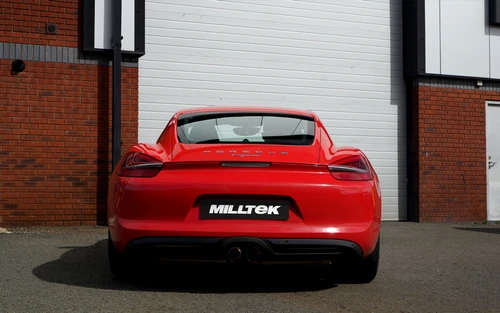 Milltek cat-back exhaust with polished tips for Porsche Cayman and Boxster 981 2.7