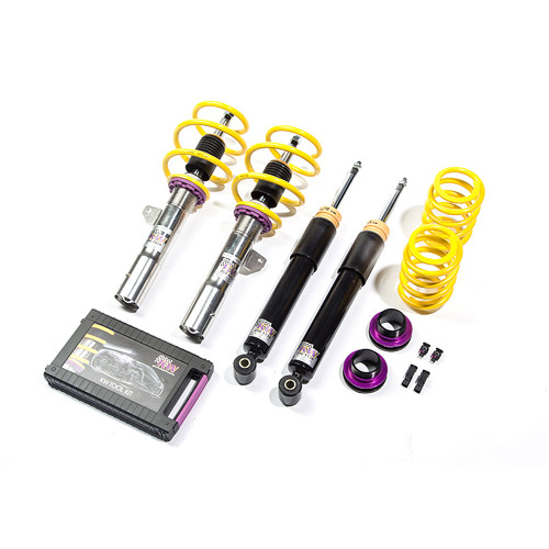 KW V1 Coilovers - Leon (5F) without electronic dampers 2WD; only vehicles with twist beam rear axle; susp strut @ 55mm 11/12- Max Front Axle Weight: -1080 kg
