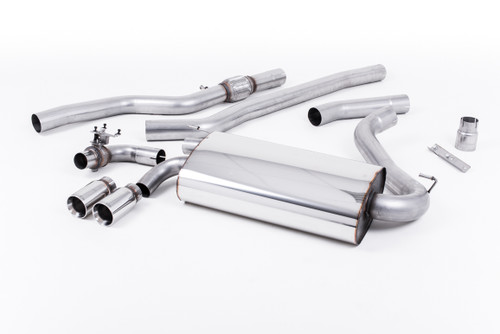 Milltek Cat-back - OE-style twin-outlet. Non-resonated (louder). Polished tips - 4 Series - F32 428i Coupe (manual and without tow bar and N20 Engine Only) - 2014-2020 - SSXBM1002