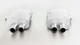 Remus Rear Silencer Left/Right with 4 tail pipes @ 84 mm angled, rolled edge, chromed - 3 Series E90/E92/E93 M3 309 kW S65B40A 2007-