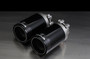Remus Resonated Cat back System Left/Right with 2 tail pipes @ 98 mm Black Chrome, straight, carbon insert - Golf Mk6 2.0 TSI GTI 155 kW  2009-2012