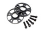 Racingline black wheel spacers with wheel bolts