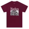 Hockey Middle Earth Tee - Burgundy