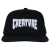 Creature Mono Snapback Structured Hat - Black
