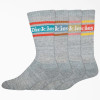 Dickies Gray Crew Socks - 4 Pack