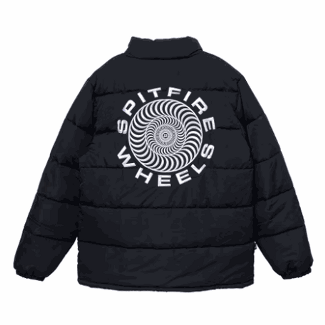 Spitfire Classic 87 Swirl Embroidered Black Puffer Coat LG