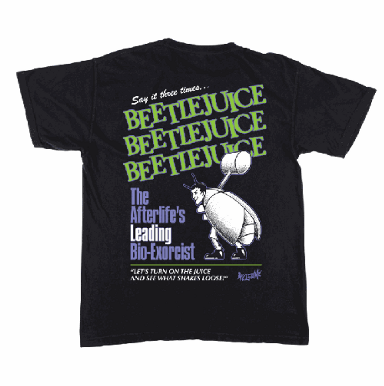 Welcome x Beetlejuice Bio Exorcist Black Tshirt SM