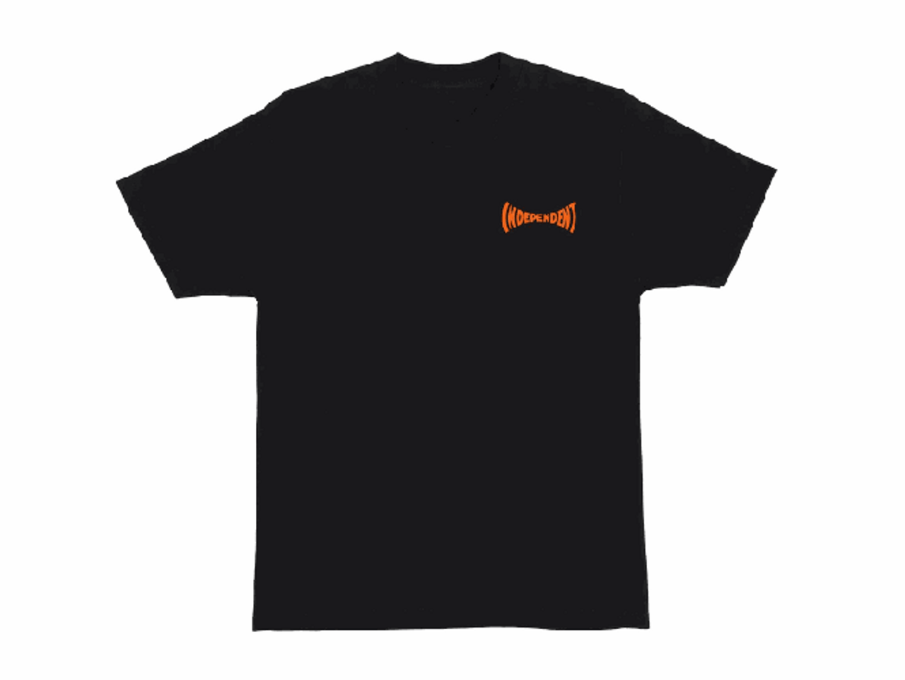 Independent Spanning Chest Black Heavyweight Tshirt MD