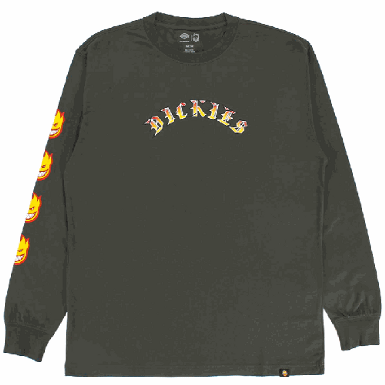 Dickies x Spitfire Dark Olive Longsleeve Shirt MD