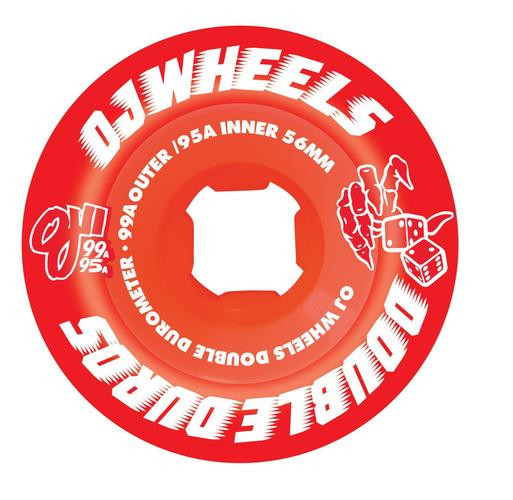 OJ 99a/95a 56mm Double Duro Red Mini Combo Wheels - LoCo Skate Shop
