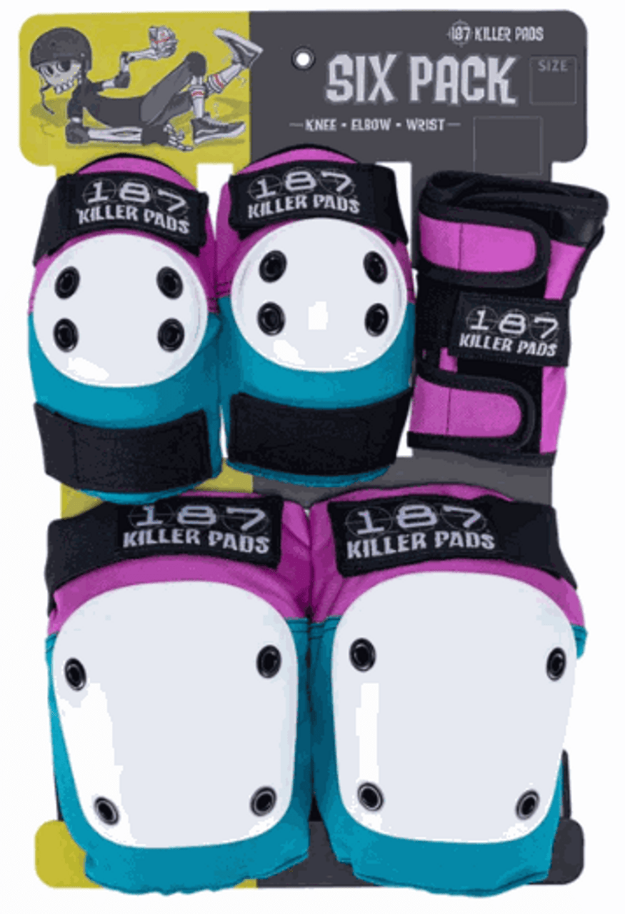 187 Combo 6-Pack Pink/Teal Pad Set S/M