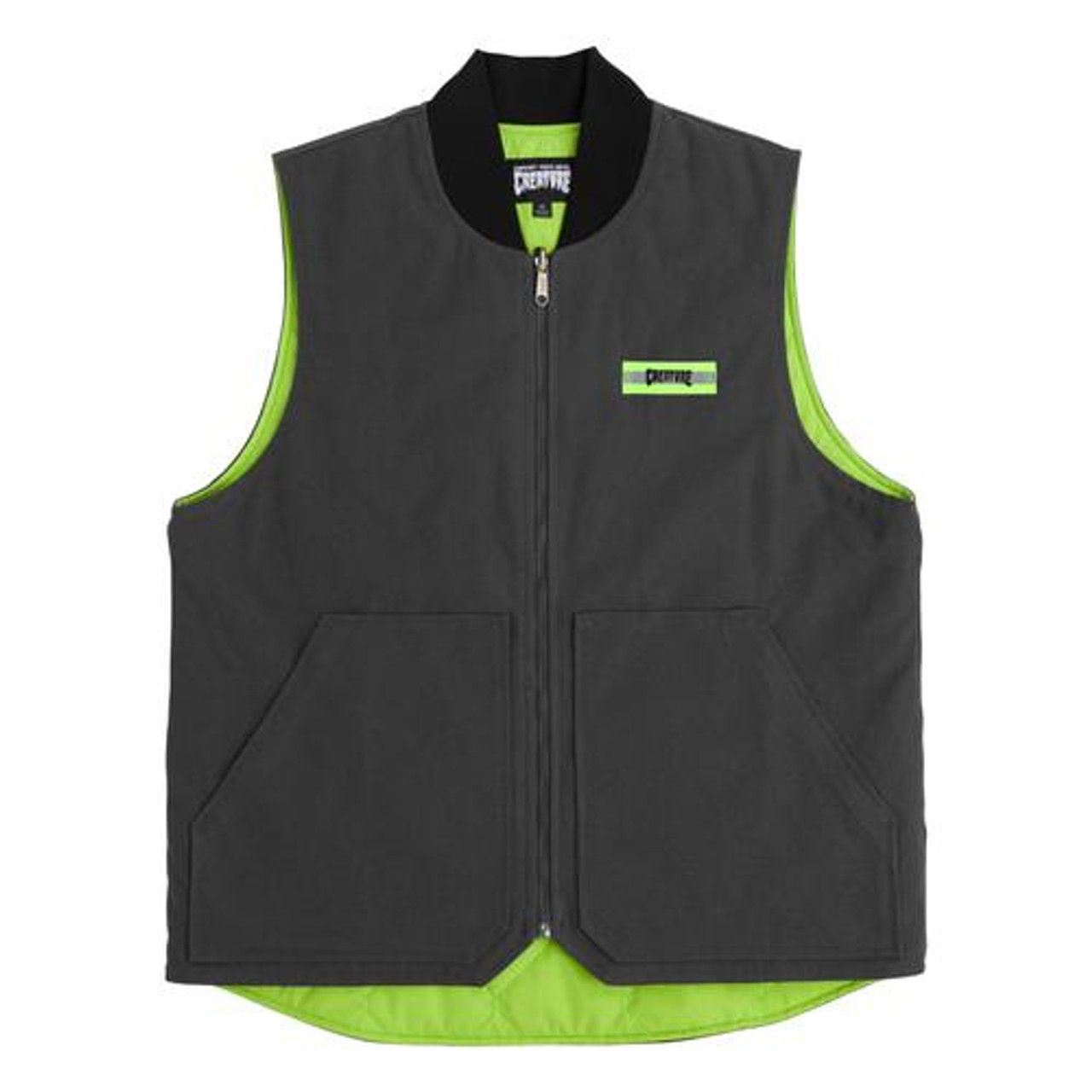 Creature Crete-Ture DIY Work Top Asphalt/Neon Green Vest XL