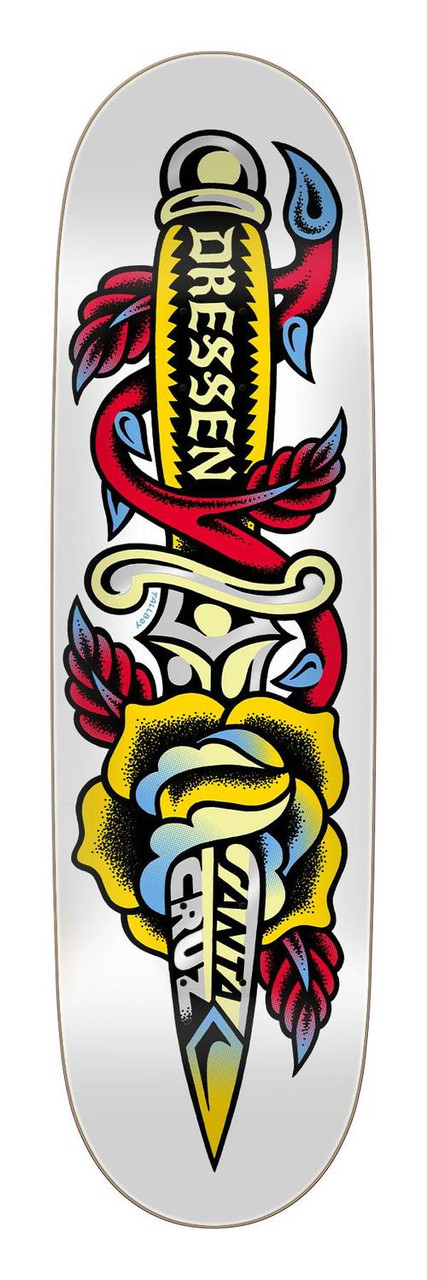 8.7 Santa Cruz Dressen Rose Dagger Pro Deck