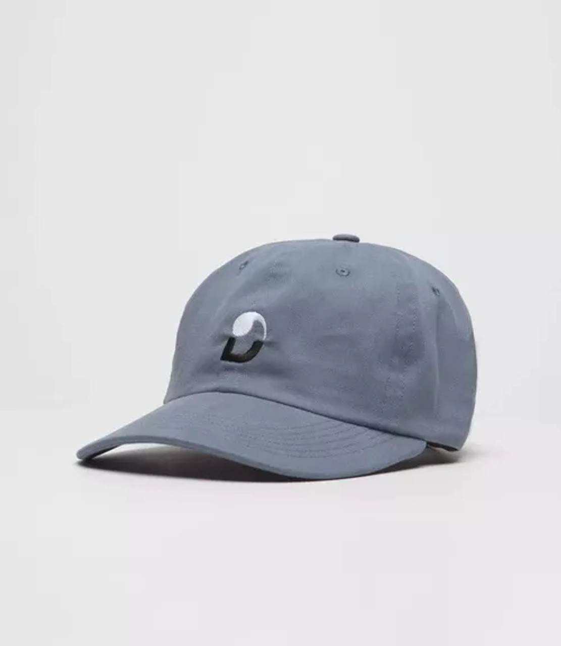 Dancer Din Dang Strapback Dad Cap in cotton, slate blue skater hat, Dancer Skateboards
