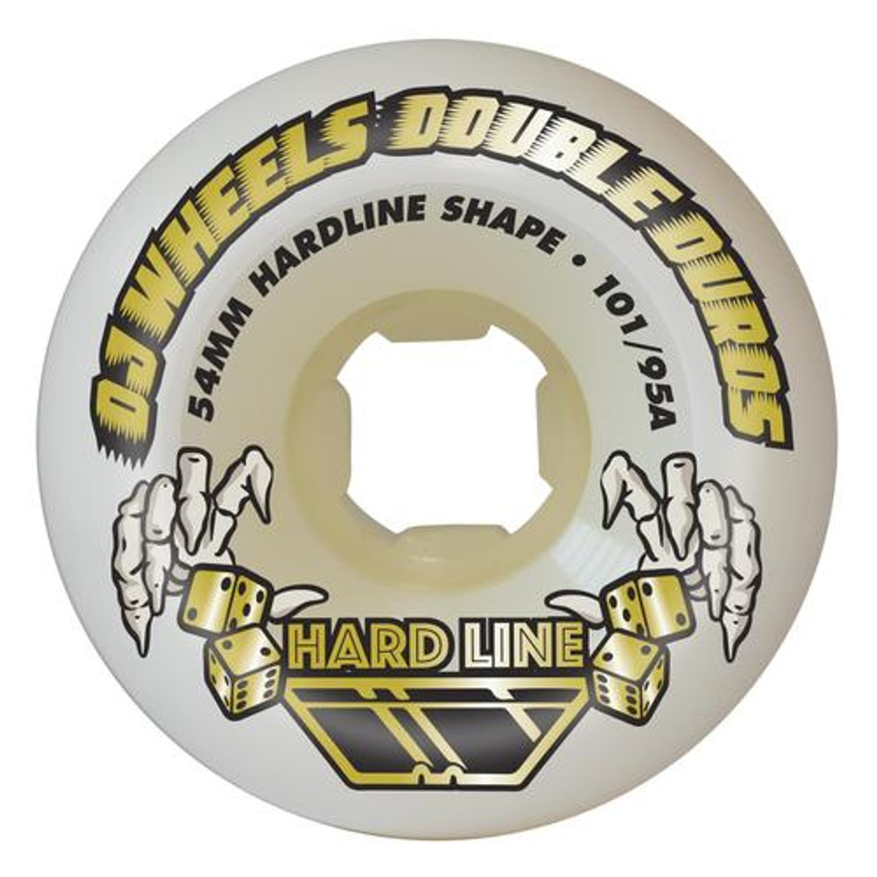 OJ 54mm 101a/95a Double Duro White Hardline Wheels