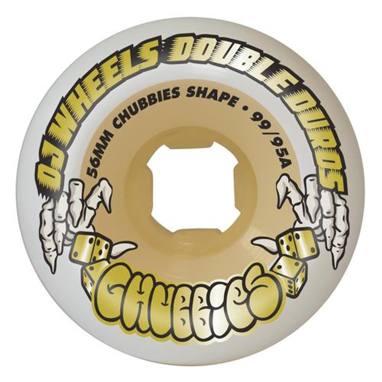 OJ 56mm 99a/95a Double Duro White Gum Chubbies Wheels