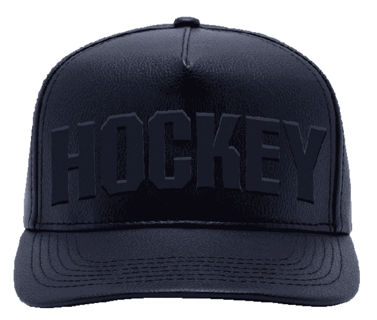 【HOCKEY】HOCKEY EMBOSSED HAT BLACK Hockey Embossed Black Leather Hat - LoCo Skate Shop