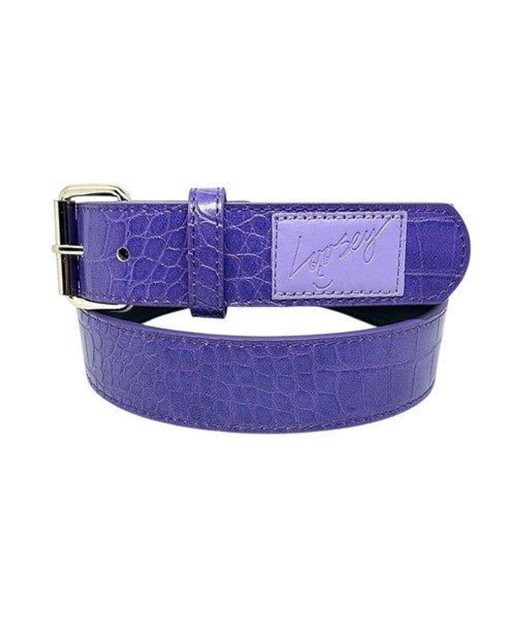 Loosey Purple Croc Skin Belt
