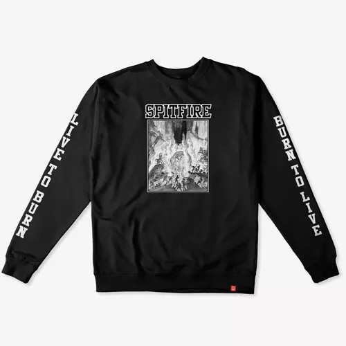 Spitfire Inferno (Black/White) Crewneck LG