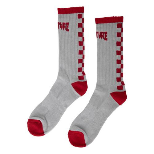 Creature Crash And Burn Mid Crew Socks Grey 9-11 1 Pair Mens