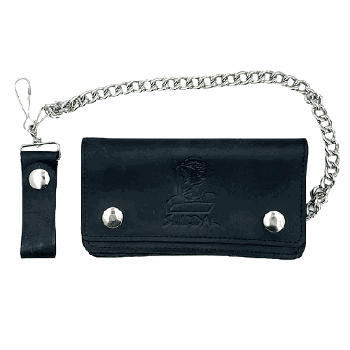 Dogtown Suicidal Cross Large Leather Chain Wallet