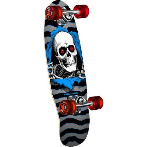 7.5 Powell Peralta Classic Cruiser Ripper Birch Complete Skateboard Silver/Blue