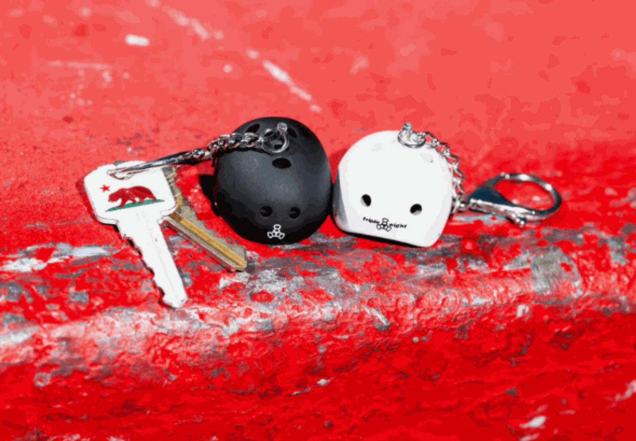 888 Mini Helmet (White) Keychain