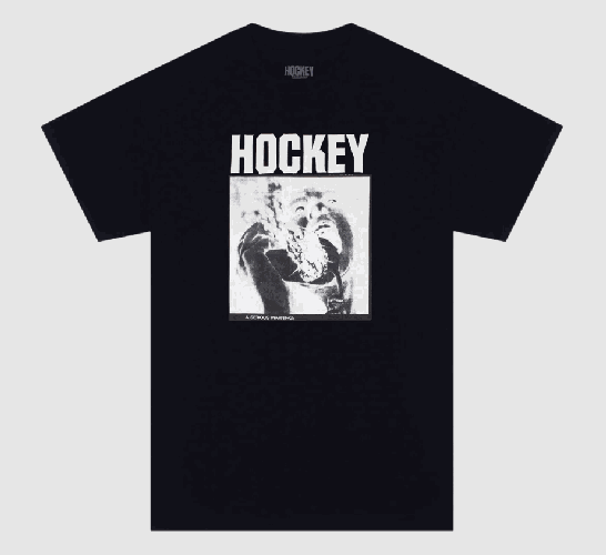 Hockey Serious Warning (Black) Tshirt MD