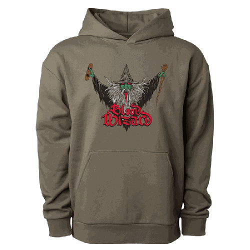 Blood Wizard Flying Wizard Pullover - Olive - SM