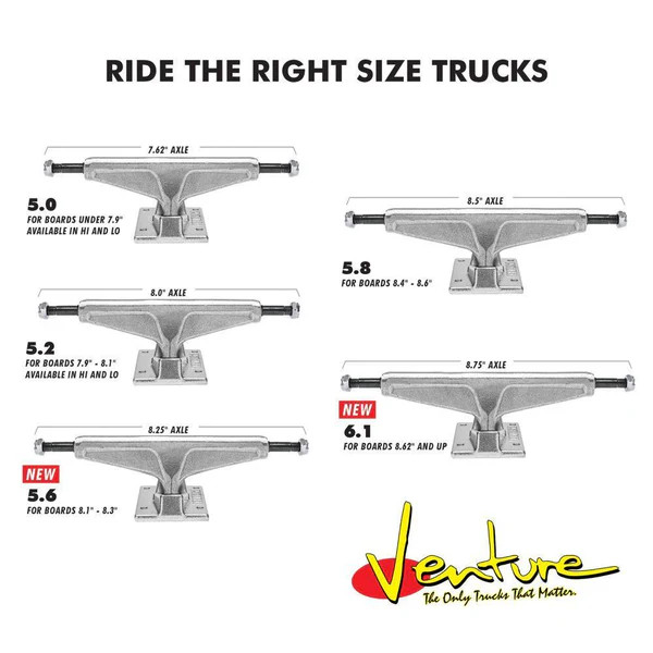 Venture Hi 6.1 Team Trucks - Polished (Pair)
