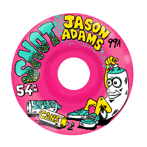 Snot 54mm 99a Jason Adams Spray Cans Wheels - Pink