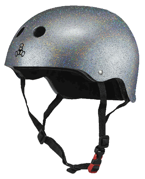 888 The Certified Sweatsaver Helmet - Silver Glitter