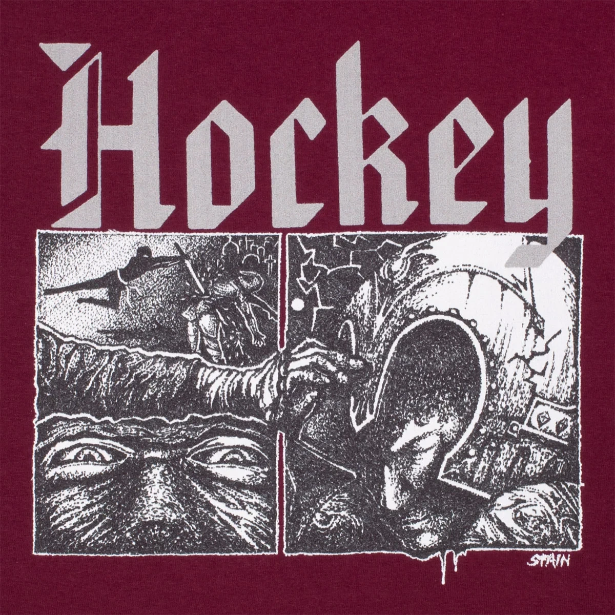 Hockey Middle Earth Tee - Burgundy