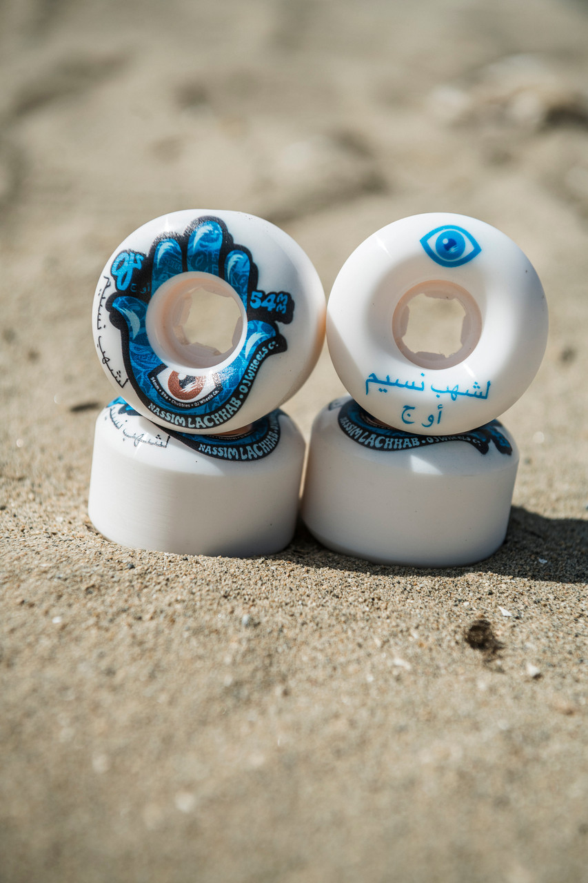 OJ 54mm 99a Nassim Lachhab Elite Chubbies Wheels - White