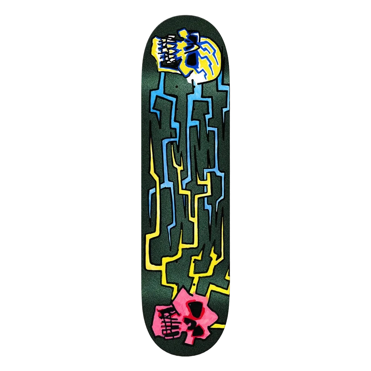 8.38 Krooked Worrest Skull Slick Twin Tail Deck
