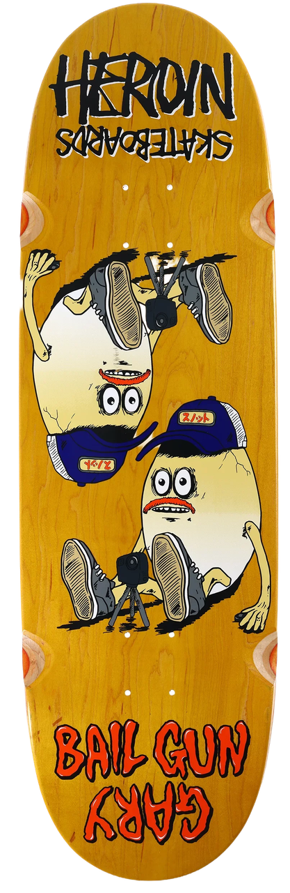 9.75 Heroin Bail Gun Gary 4 Deck - Symmetrical Egg / Random Ply