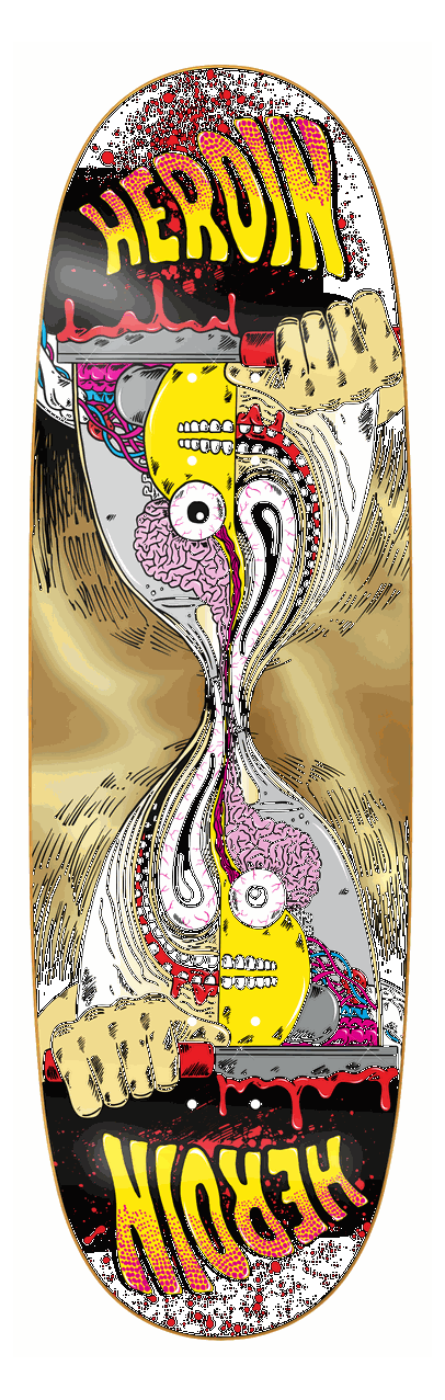 9.75 Heroin Merged Razoregg Gold Deck