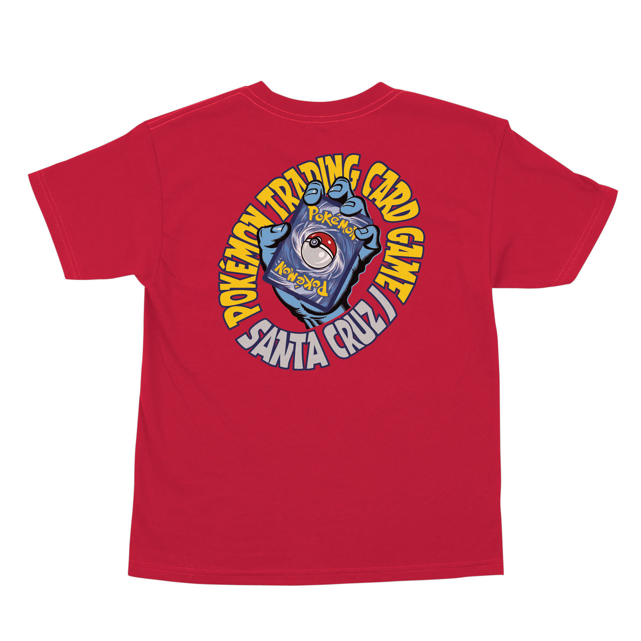 Pokemon x Santa Cruz TCG Hand Midweight Youth Tshirt - Red