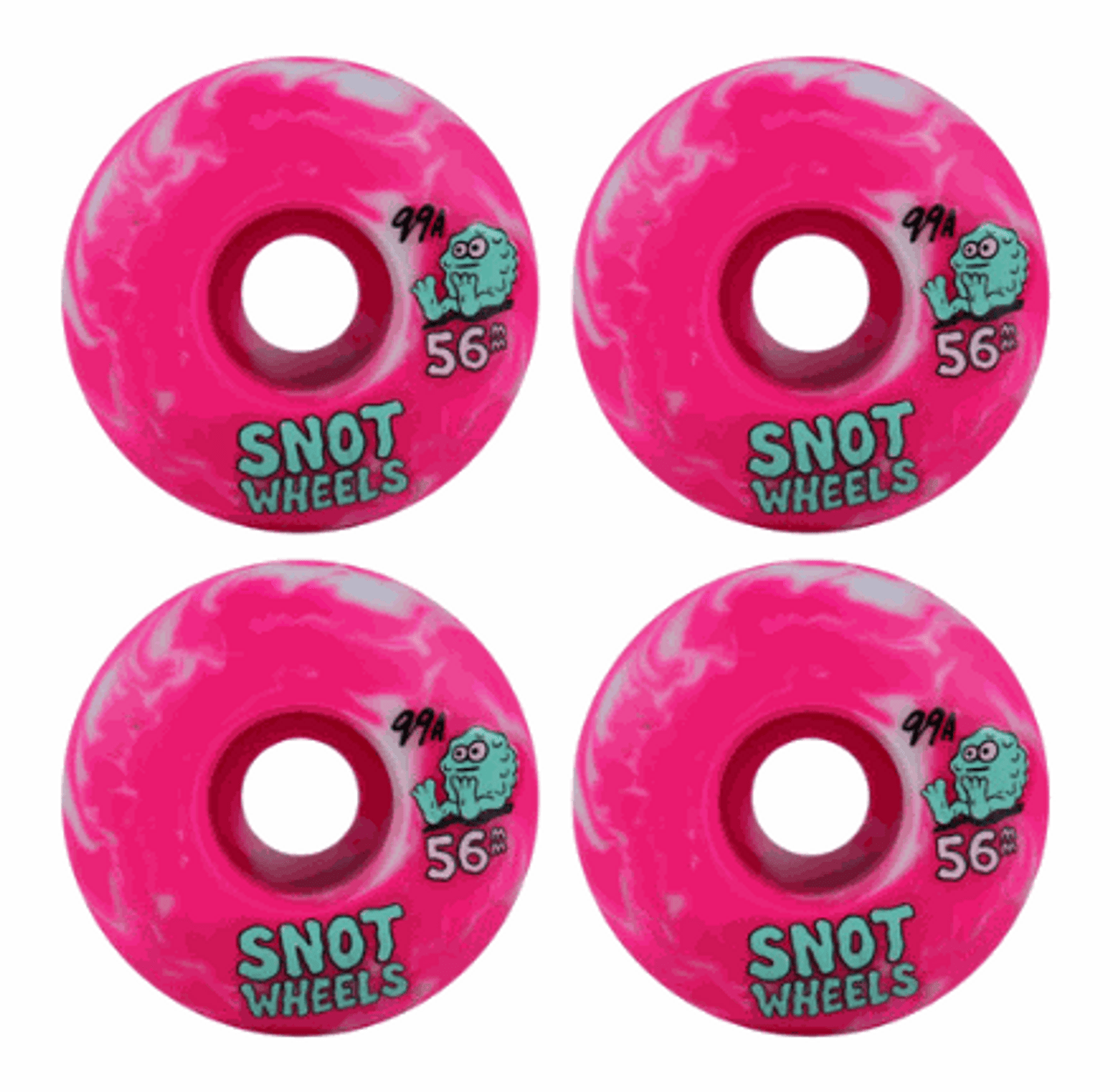 Snot 56mm 99a Swirls Pink/Teal