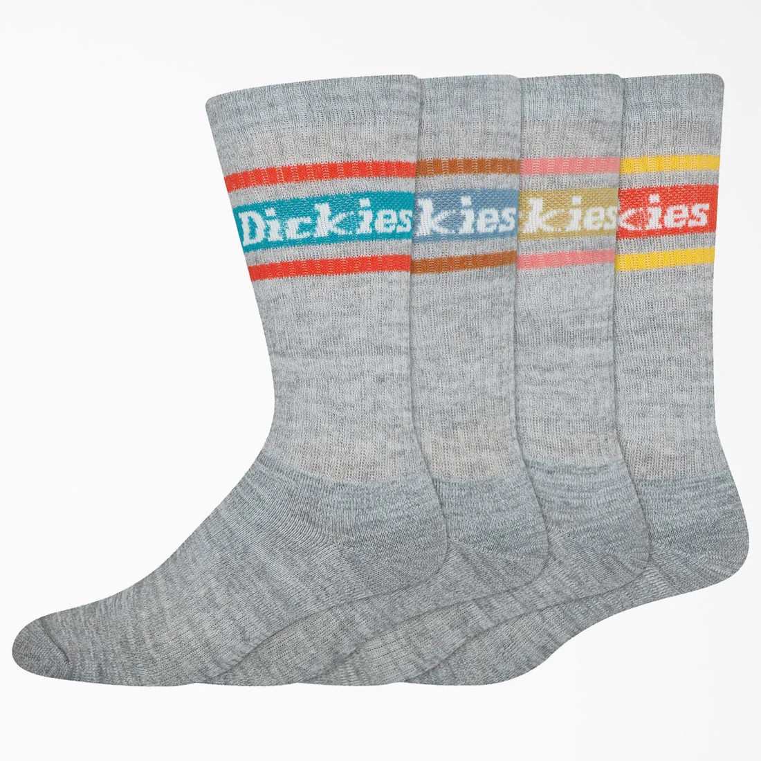 Dickies Gray Crew Socks - 4 Pack