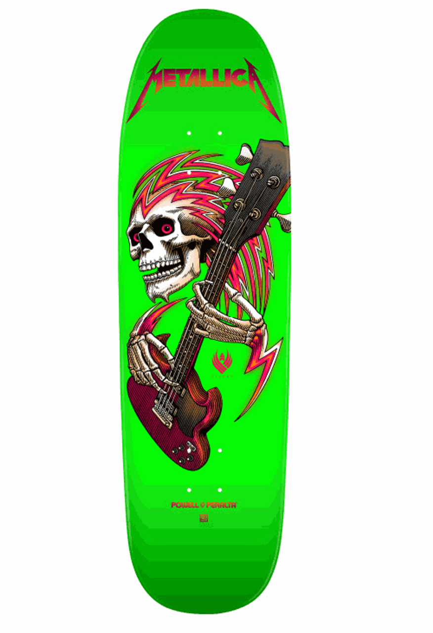 9.29 Powell Peralta Flight Metallica Collab Lime Deck