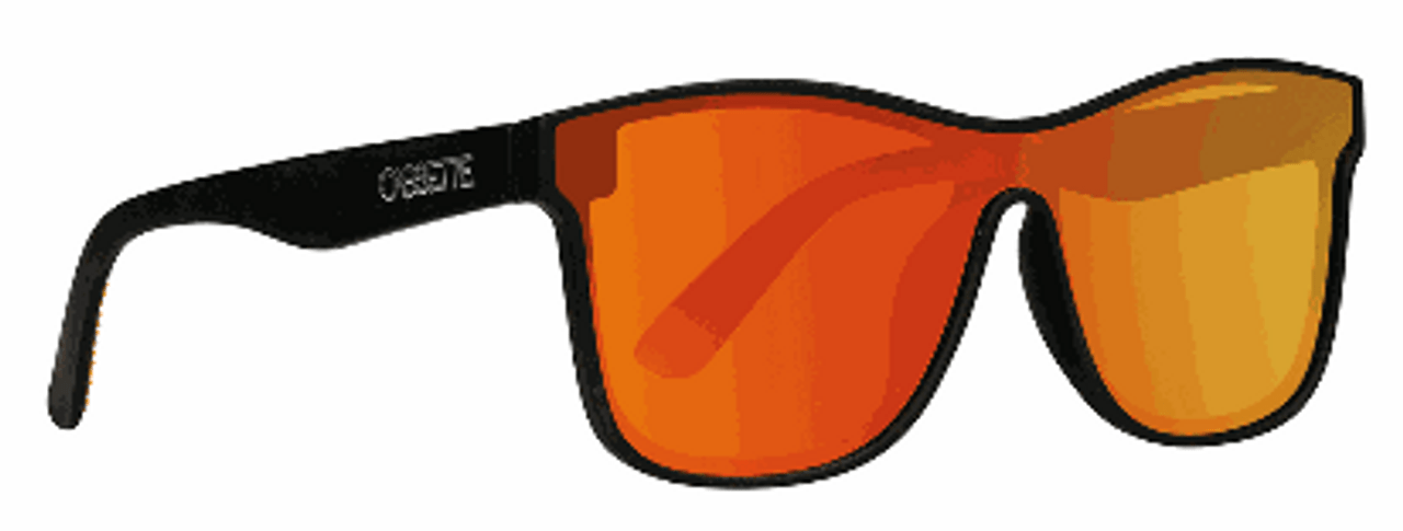 Cassette Eyewear - Mercury - Matte Black/Polarized Orange Fire Mirror Lens