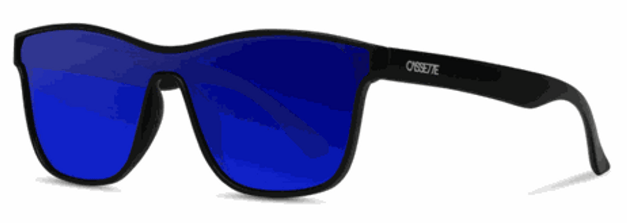 Cassette Eyewear - Futuro - Matte Black/Blue Mirror Lens