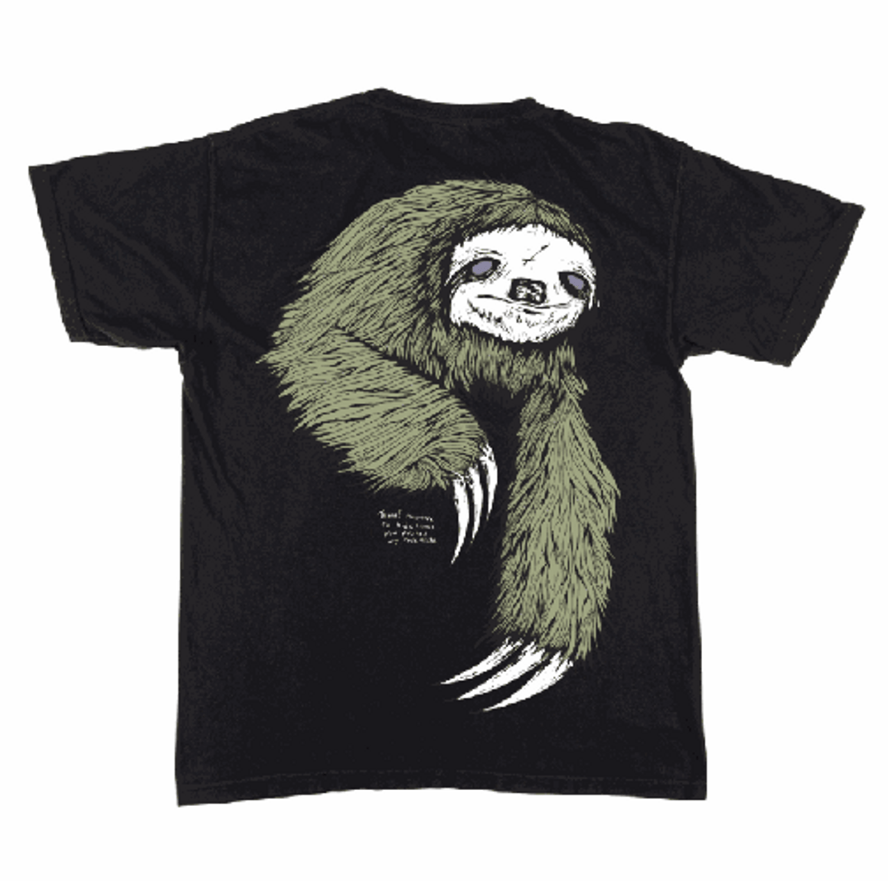 Welcome Sloth Black/Sage Tshirt MD