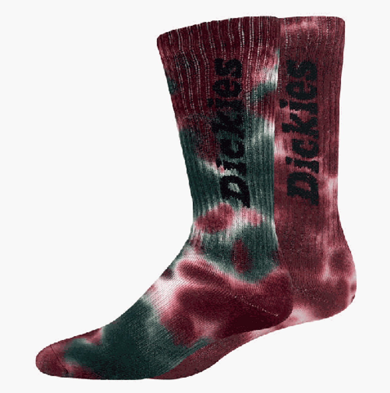 Dickies TyeDye Wine Crew Socks 4 Pack