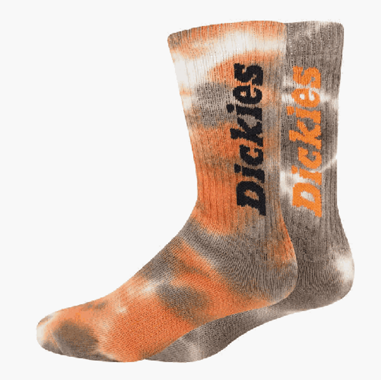 Dickies TyeDye Orange Crew Socks 4 Pack
