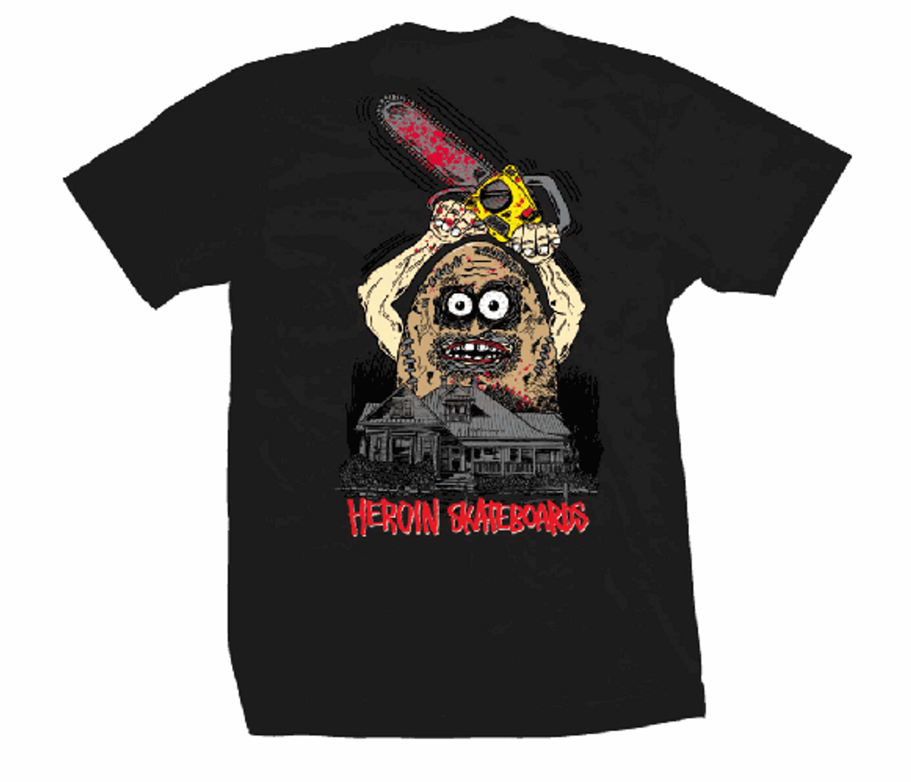 Heroin Teggxas Chainsaw Black Tshirt LG