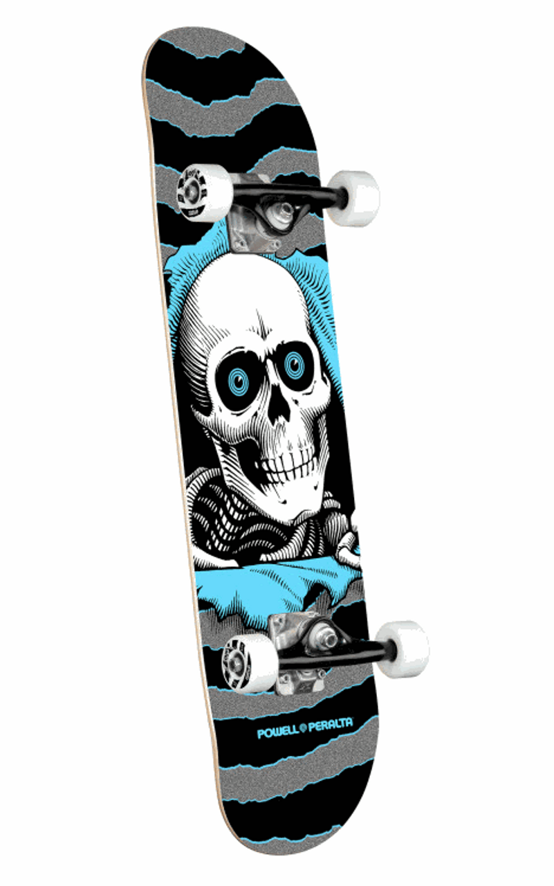 7.75 Powell Peralta Silver/Light Blue Ripper Complete - LoCo Skate Shop